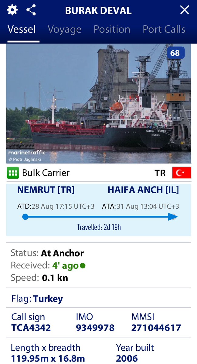 ALİ HAYDAR DEVAL DENİZCİLİK'e ait Türk bayraklı BURAK DEVAL gemisi Türkiye Nemrut limanından İsrail'in Haifa limanına ne götürdü? Ambargoyu nasıl delebiliyor bu gemiler? Yoksa çelik mi?