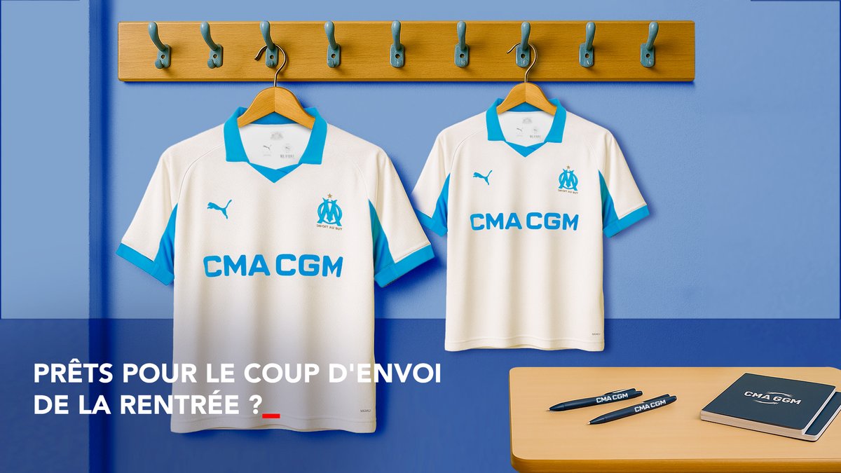CMA CGM France (@cmacgm_france) on Twitter photo 🎉 Jeu concours 🎉
C’est la rentrée et on vous équipe !
Tentez de gagner un starter pack avec deux maillots de l’<a href="/OM_Officiel/">Olympique de Marseille</a> (adulte + enfant) ainsi que des cadeaux #CMACGM 🎁
Commentez «🔥» et RT pour participer.
5 gagnants tirés au sort
🇫🇷 France uniquement
Bonne rentrée ! 🎉 Jeu concours 🎉
C’est la rentrée et on vous équipe !
Tentez de gagner un starter pack avec deux maillots de l’<a href="/OM_Officiel/">Olympique de Marseille</a> (adulte + enfant) ainsi que des cadeaux #CMACGM 🎁
Commentez «🔥» et RT pour participer.
5 gagnants tirés au sort
🇫🇷 France uniquement
Bonne rentrée !