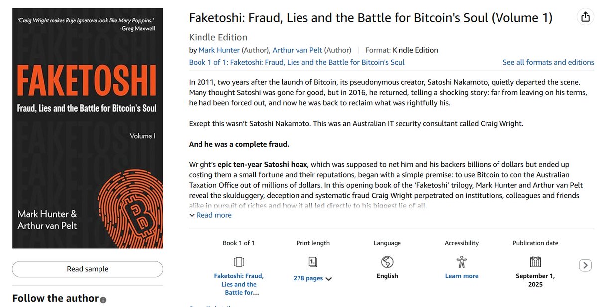 #Faketoshi is now available from #Amazon in hardback, paperback and #Kindle.

amazon.com/dp/B0FLYSK5S3