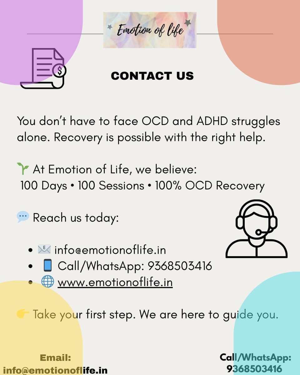 emotionoflife75's tweet photo. OCD and ADHD can feel overwhelming, but recovery is possible with the right support ๐ฑ
#OCD #ADHD #OCDRecovery #MentalHealth #Shyamgupta #EmotionOfLife https://t.co/NSFLuq3eRw