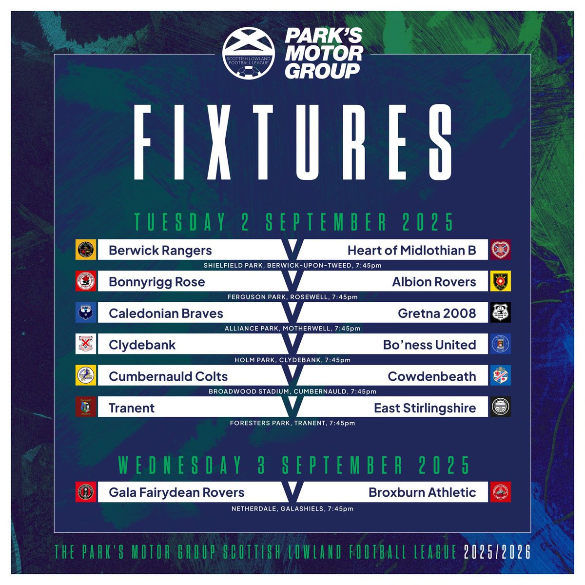 The Park’s Motor Group Scottish Lowland League tweet media