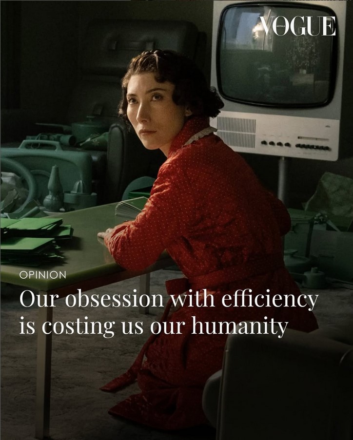 ChatGPT has infantilised us—kudos to those who still write their own emails. We are slowly becoming guinea pigs to a bunch of code, metal,  plastic, and here comes the dreaded two letters: AI vogue.com.au/culture/featur…