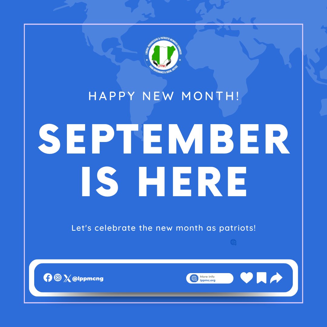 As we step into a new month, let's recommit to our purpose. Happy New Month! September is a time for patriots to renew their dedication to a cause greater than themselves. Join us in this journey of championing transparency, empowering citizens, and advocating for a better future