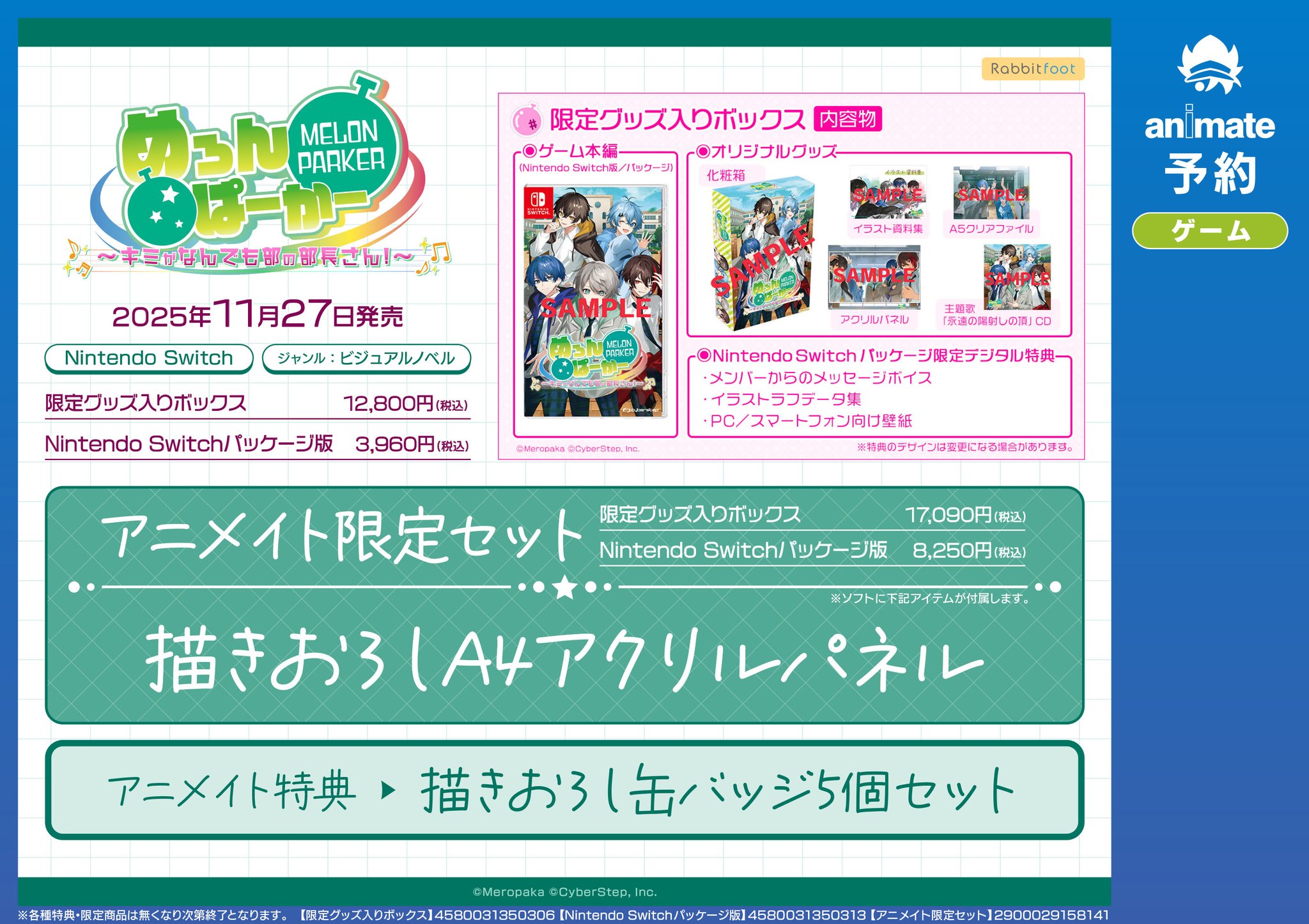 新品 バンドリ for Nintendo Switch アニメイト限定セット BanG Dream! アニメイトドリームフェア2025 | アニメイト