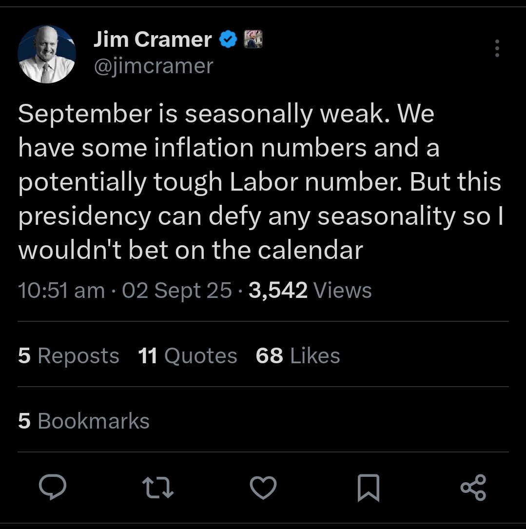 Jim Cramer just confirmed September seasonality

That is why have tons of DCA orders to scoop up juicy dips

$btc $eth