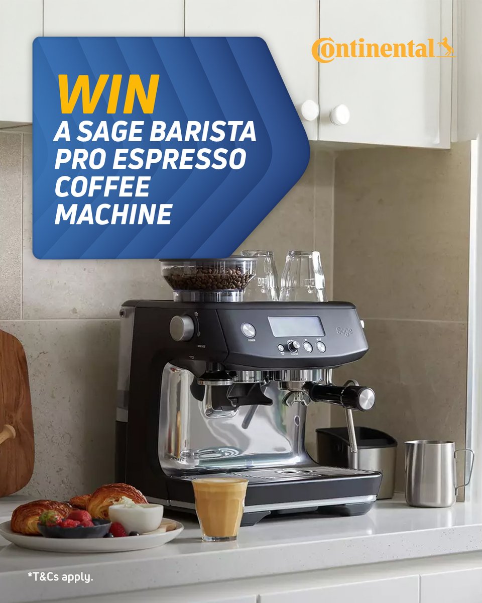 Kwik-Fit (@kwik_fit) on Twitter photo π Autumn + β = perfect!
WIN a Sage Barista Pro Espresso Machine thanks to <a href="/ContiUK/">Continental Tyres</a>
To enter:
π¬ Comment your go-to autumn coffee
Competition ends 30th Sept - Good luck!π€
T&C's in comments. π Autumn + β = perfect!
WIN a Sage Barista Pro Espresso Machine thanks to <a href="/ContiUK/">Continental Tyres</a>
To enter:
π¬ Comment your go-to autumn coffee
Competition ends 30th Sept - Good luck!π€
T&C's in comments.