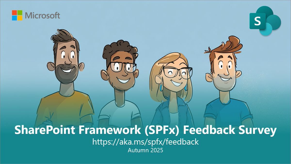 DavidWarnerII's tweet image. Your voice can shape the future of SharePoint Framework (SPFx)!

The Microsoft 365 &amp;amp; Power Platform Community has always been at the heart of innovation. Now’s your chance to help define what’s next for SharePoint extensibility.

👉 Take the survey today: aka.ms/spfx/feedback…