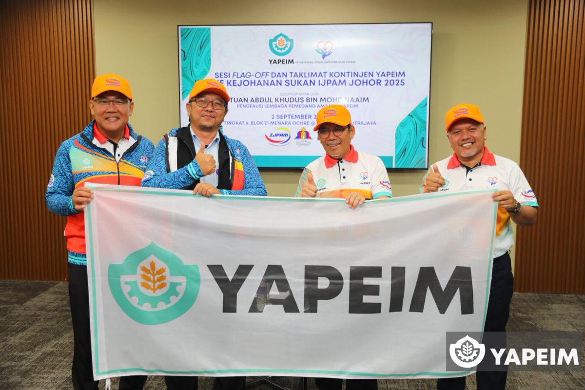 YAPEIM hantar 134 atlet ke IJPAM, idam pertahan emas sepak takraw

Putrajaya, 2 September 2025 - Yayasan Pembangunan Ekonomi Islam Malaysia (YAPEIM) menghantar 134 atlet dalam Kejohanan Sukan Sempena Ijtimak Perdana Agensi Agama seluruh Negara (IJPAM) Johor 2025 yang akan