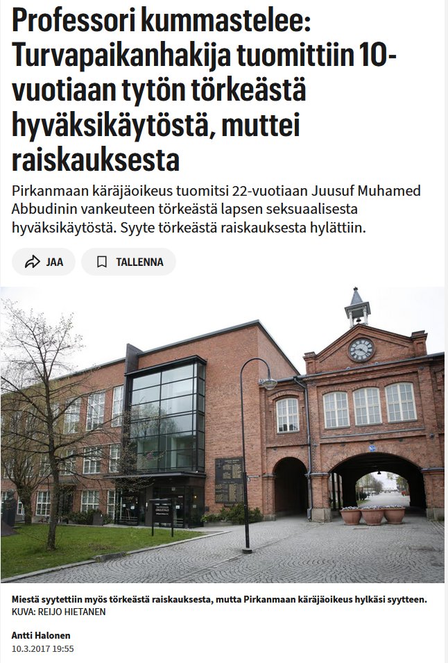 Kuin suoraan Starmerin Islamisoidun Britannian kahden kerroksen politiikasta: 10-vuotiaan lapsen raiskauksesta tuomittiin turvapaikanhakija törkeästä hyväksikäytöstä, ei raiskauksesta.

"Oikeuden mukaan ei ollut näyttöä, että sukupuoliyhteydet olisivat tapahtuneet pakottamalla."