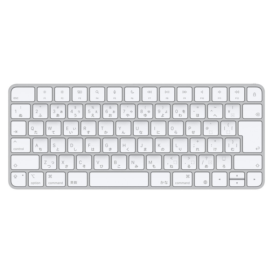 21f's tweet image. AppleのMagic Keyboardは薄くて軽くて打ちやすくて気に入ってるんだけど視界の端で白いのが目障りなので透明になってほしい