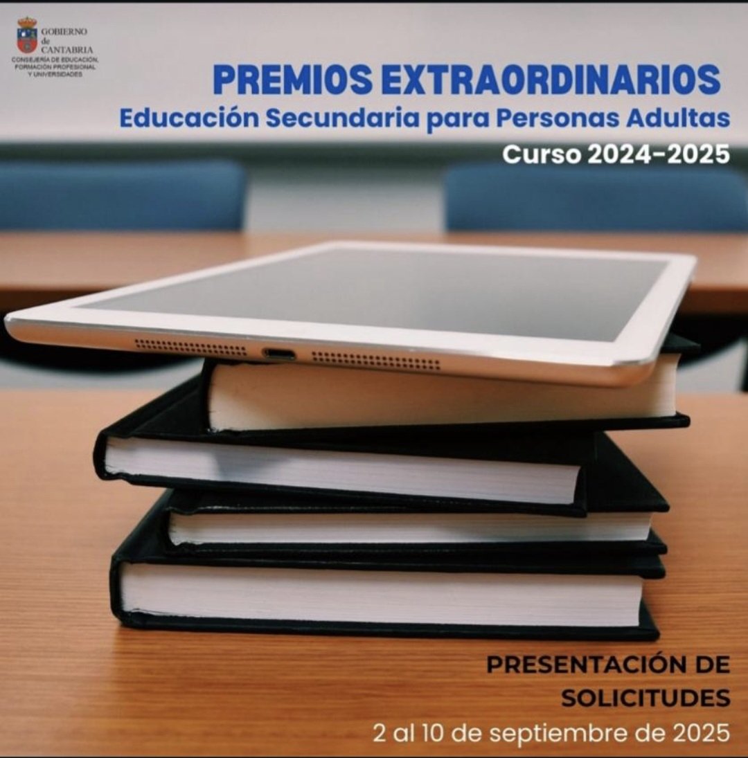 🅿️remios extraordinarios de educación🔝: enseñanzas de Danza , ‼️primera vez en Cantabria‼️,  y de adultos. Abierto plazo de solicitud✅️.
#cantabriafpyep
#educantabria