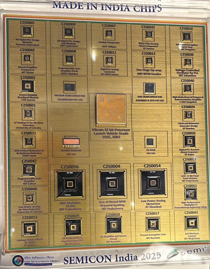 DDNewslive's tweet photo. India’s First Indigenous Chip is Here!  

Hon’ble PM @narendramodi’s vision, determination, and decisive leadership have led to a historic breakthrough. This milestone signifies a new era of technology and innovation for Bharat.  

@mygovindia #SemiconIndia2025 #DigitalIndia #IndiaTechade
