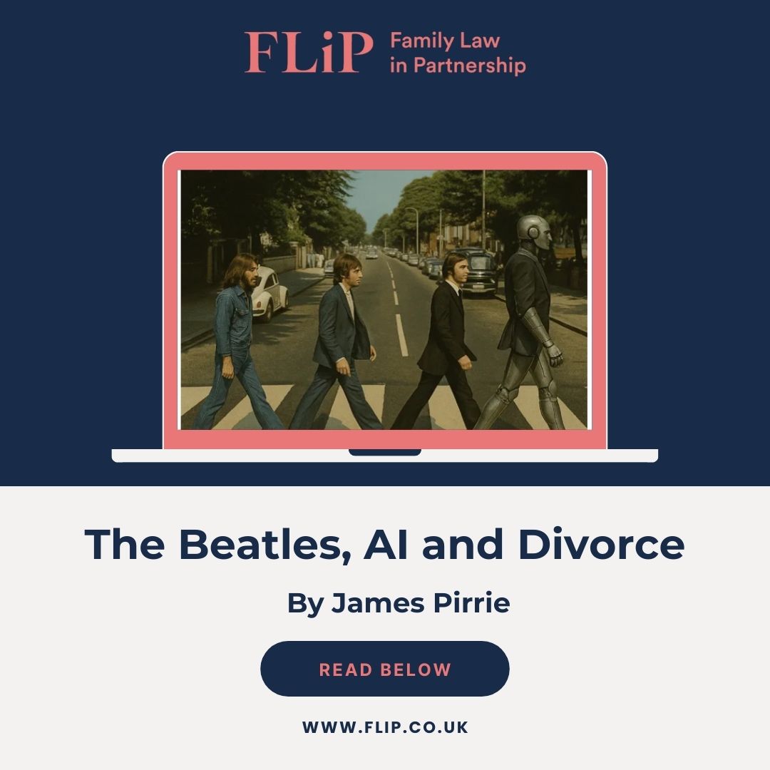 “Try to see it my way…” 🎶

The Beatles, AI &amp; divorce—an unexpected trio, but one that says a lot about why family lawyers still matter.

Read <a href="/jamespirrie/">james pirrie</a>'s new blog on law, tech &amp; working it out: 👉 

flip.co.uk/the-beatles-ai…

#FamilyLaw #AI #Divorce #Mediation #TheBeatles