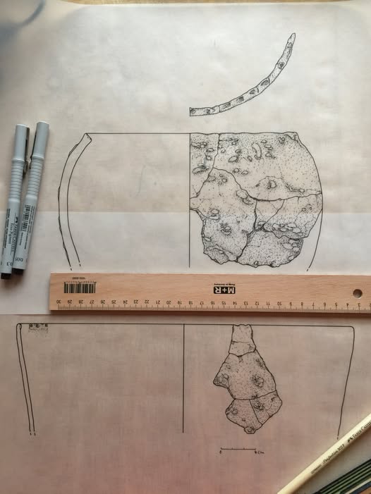 All about ceramics!
Sometimes there are only few remains of a vessel. Even a single shard can be enough to determine the diameter, which brings you closer to a complete reconstruction &amp; an idea of the object's size.
#ArchIllu #womeninscience #inkdrawing #potterylove #Archaeology