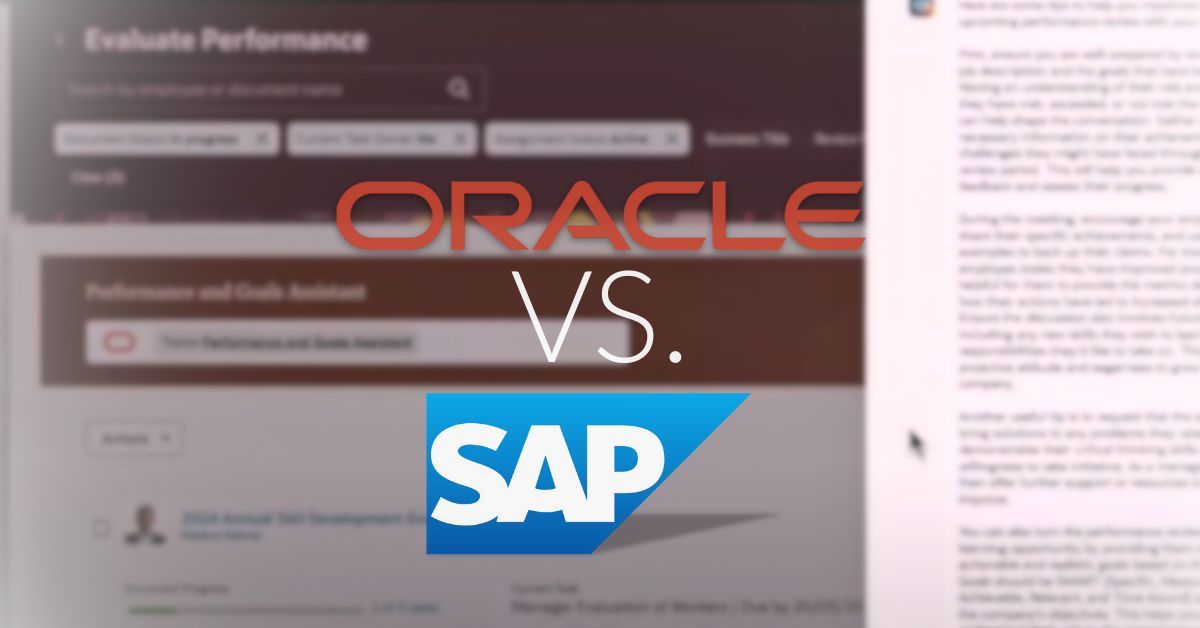 Oracle Fusion Cloud HCM vs. SAP SuccessFactors: Which HRMS is right for you?

Oracle: Cloud-native, fast deployments, AI tools, unified data model.
SAP: 50+ countries payroll coverage, highly configurable for multinationals.

Read the full comparison: buff.ly/WRIa65a