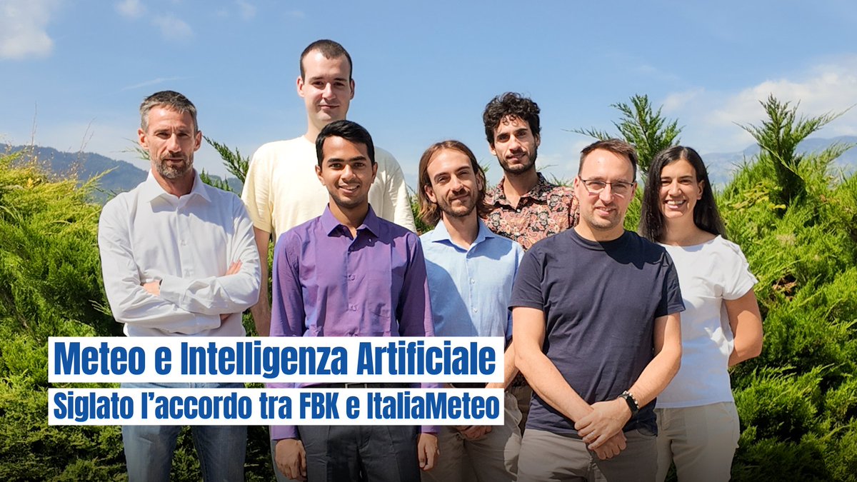 Migliorare qualità, tempestività e sostenibilità dei servizi meteorologici e climatici in Italia con l'IA: questo uno degli obiettivi della convenzione quadro firmata tra Fondazione Bruno Kessler e ItaliaMeteo.

◾Leggi di più su FBK Magazine: magazine.fbk.eu/it/news/meteo-…