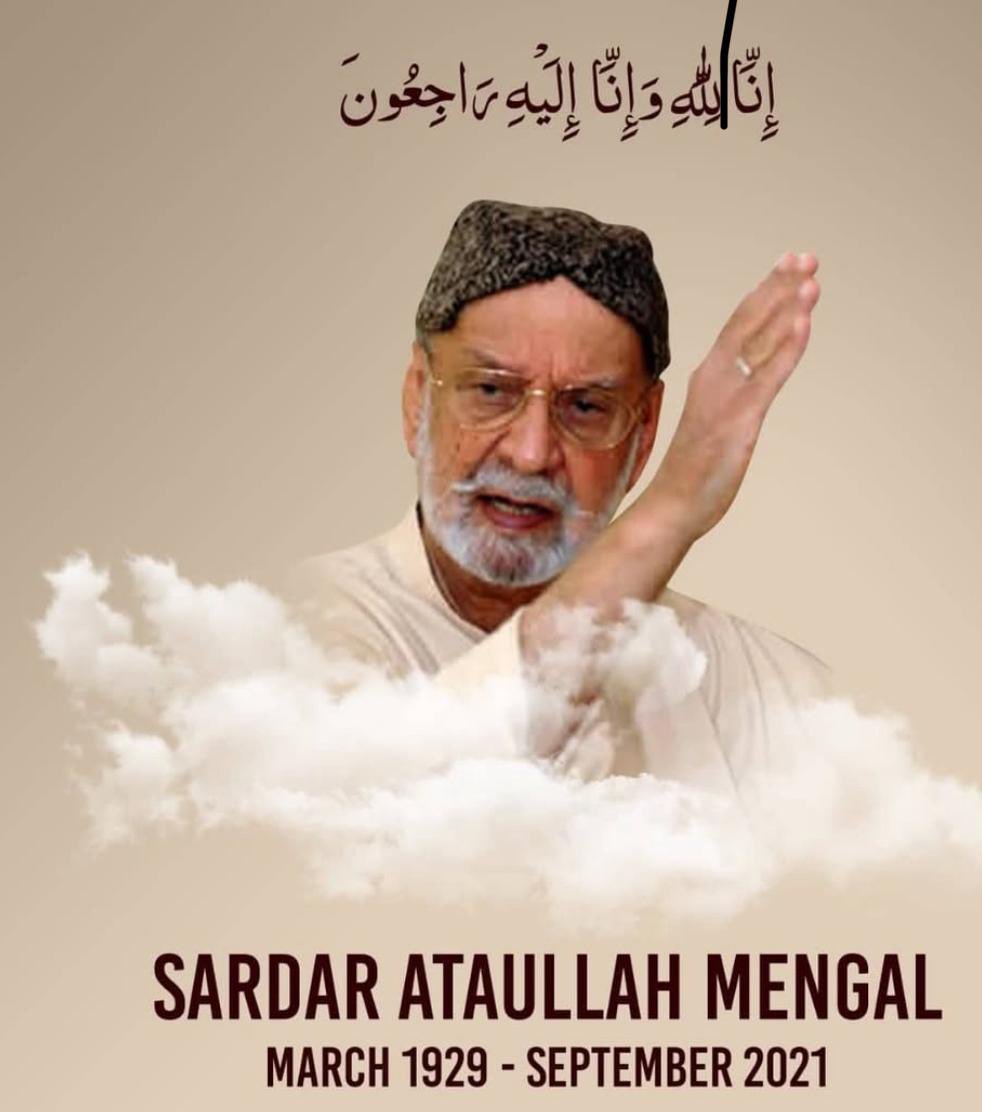S_ismail777's tweet photo. 4 years without Sardar Attaullah Mengal… a leader who gave his life for the dignity of Balochistan. Your voice still lives in our hearts, and your struggle continues through us. May Allah grant you the highest place in Jannah.
#TributeToSardarAttaullahMengal https://t.co/zGFXytcdxw