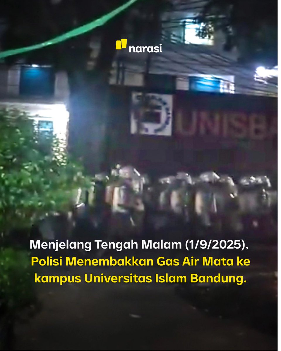 Massa sudah membubarkan diri dari aksi sejak sore.

Namun, TNI dan Polri melakukan penyisiran hingga ke sekitar kampus.

Kabid Humas Polda Jawa Barat, Kombes Pol Hendra Rochmawan menyebut, pihaknya memang rutin meningkatkan patroli rutin pada malam hari pasca-kegiatan “anarkis”