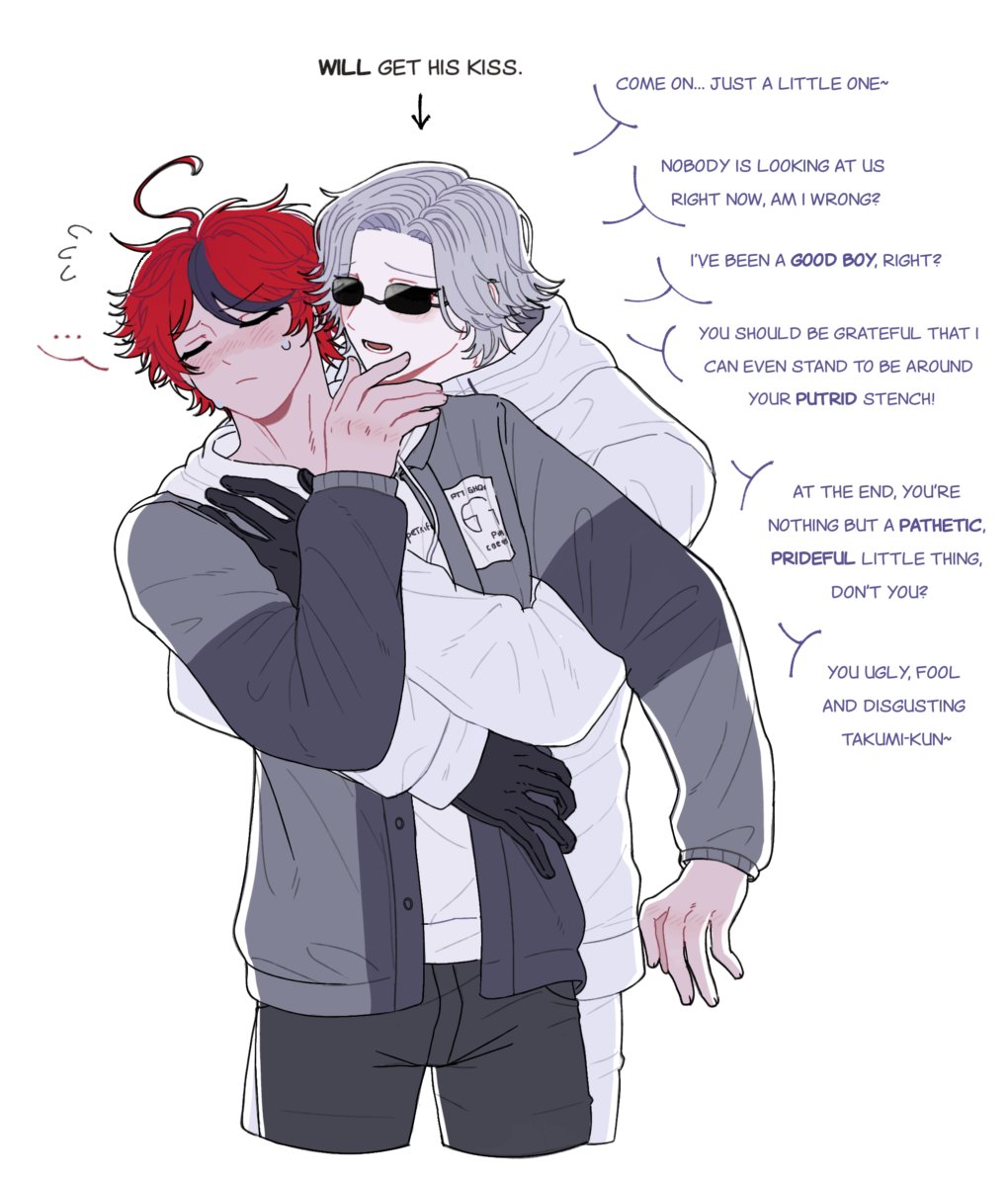 // second scenario 🌊🌙

takumi sumino and his stupid puppy whiny tsundere boyfriend #takuei