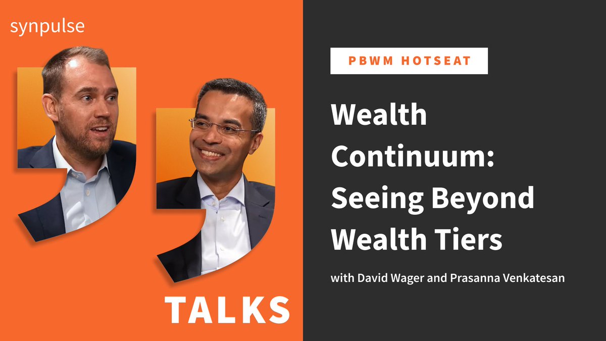 AUM no longer defines your client. David Wager shares how goals, interests, and risk appetite offer a better way to segment and serve.

Watch the full PBWM Hotseat episode today!

#WealthManagement #PrivateBanking #Fintech #WealthTech #WealthAdvisory #PBWMHotseat
