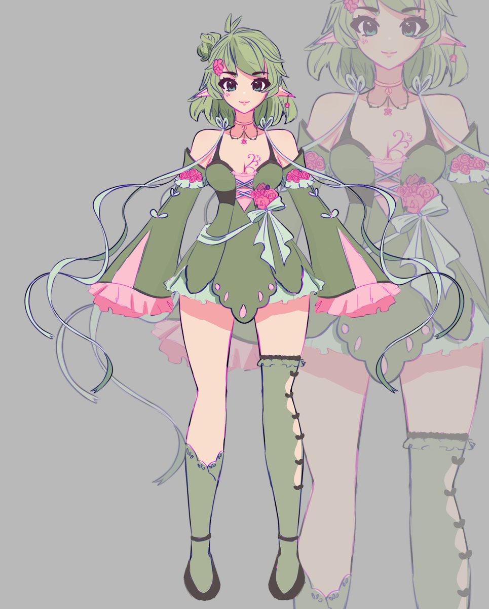 I made a lil design!

I thought a character with leaves for hair would be cute🥺
What do you think?

#character #design #characterdesign #elf #vgen