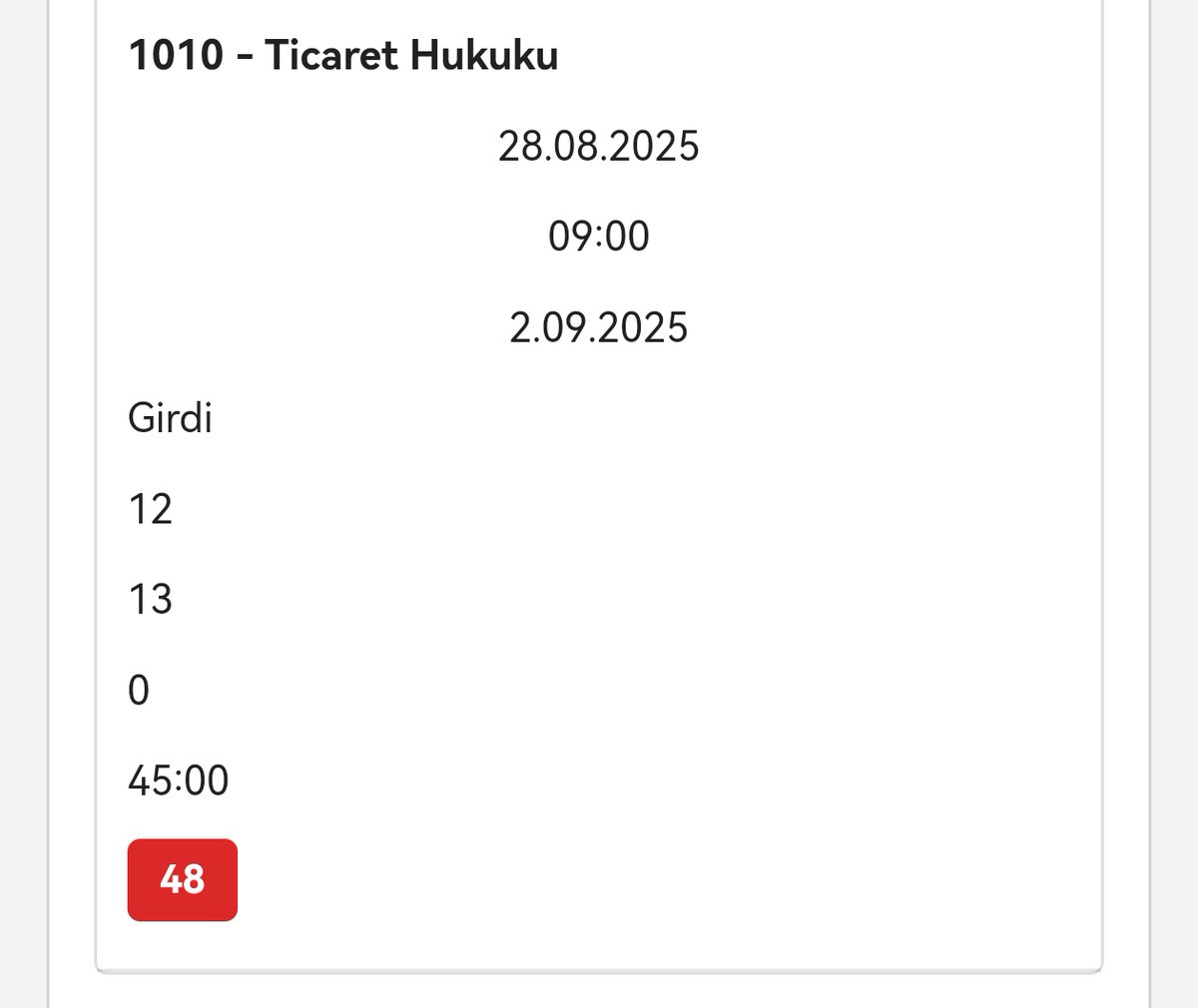 SPF 3, Türev Lisansı Beklerken Ticaret Hukukundan 2. Sınavda da 48 ile kalmışız, 1 soru ile alamadık. Ticaret Hukukunun olmadığı SPF 1 ve Konut Değerleme Lisanslarını almaya hak kazanmışım teselli ikramiyesi olarak. Sen neymişsin be Ticaret Hukuku 72 Beklerken 48 almak. 
Ekim