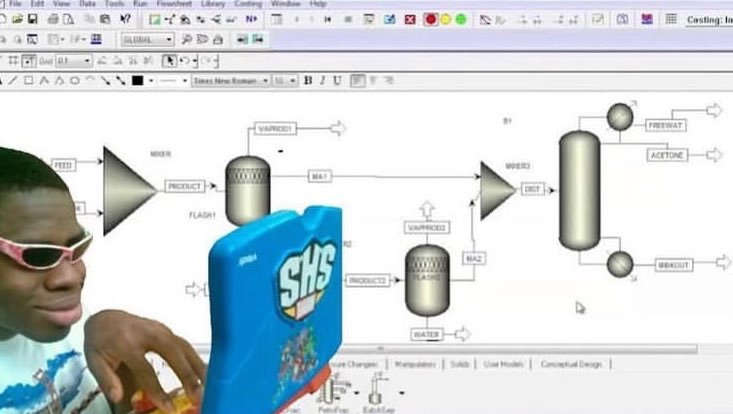 How I feel as a chemical engineering student designing on Aspen