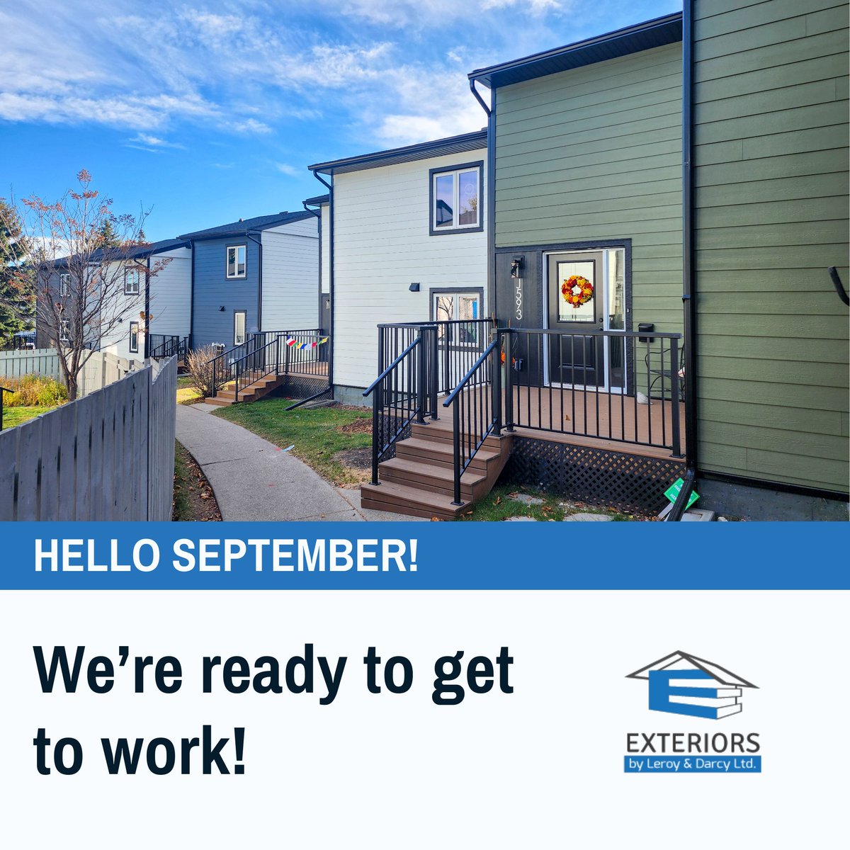 Hello, September! 🍂✨ A new month means fresh opportunities and new projects! We’re ready to keep building, creating, and helping homeowners this fall! 🏡💪

#YQL #Lethbridge #SouthernAlberta #EastKootenays #YYC #Calgary #Alberta #Canada #ExteriorsByLeroyAndDarcy #September