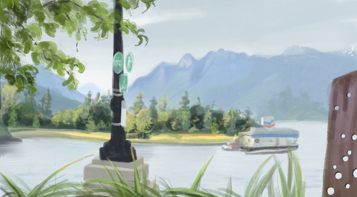 1 hr 20 min digital painting I did today outside :)