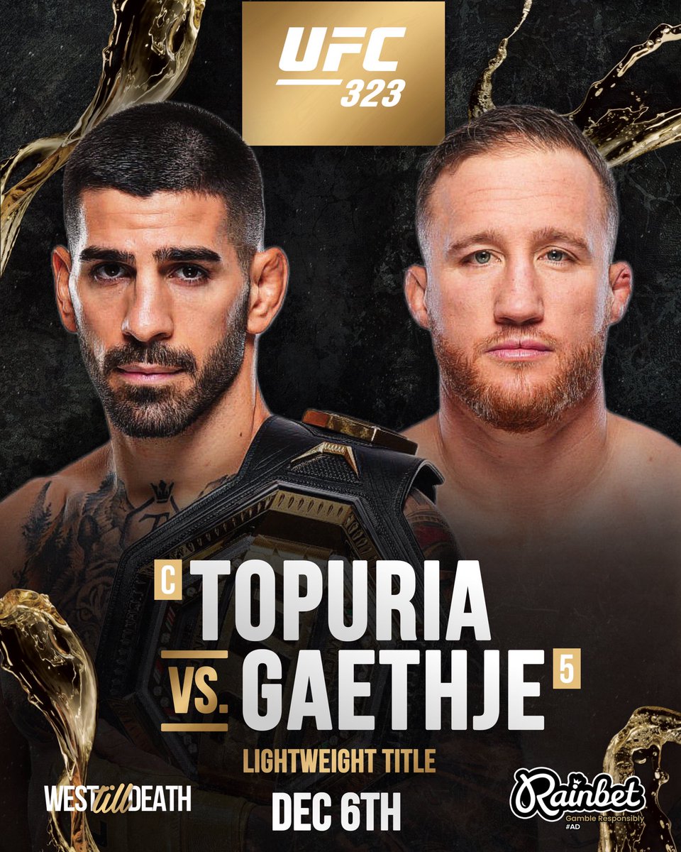 Ilia Topuria vs. Justin Gaethje is rumored to be in the works for #UFC323 on December 6th 

#ufc #iliatopuria #justingaethje