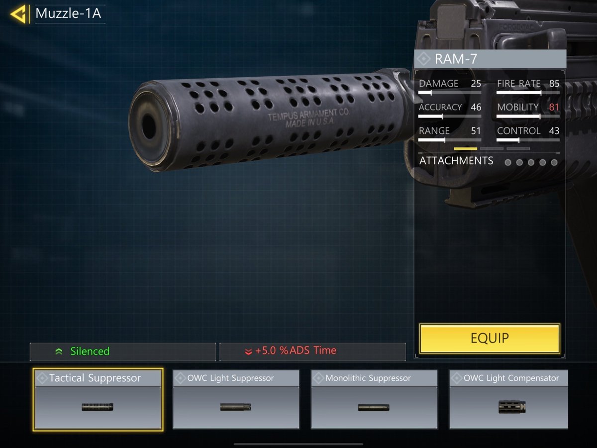 LeakersOnDuty's tweet image. All RAM-7 Attachments 

Muzzles

(1/2)

#callofdutymobile #codm #codmobile