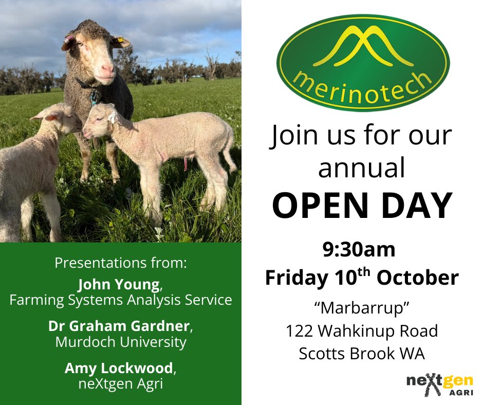 📆 Pencil it in to your calendar! 

We look forward to you joining us for a morning of presentations focused at farm-level. More information on our Open Day presentations to come.