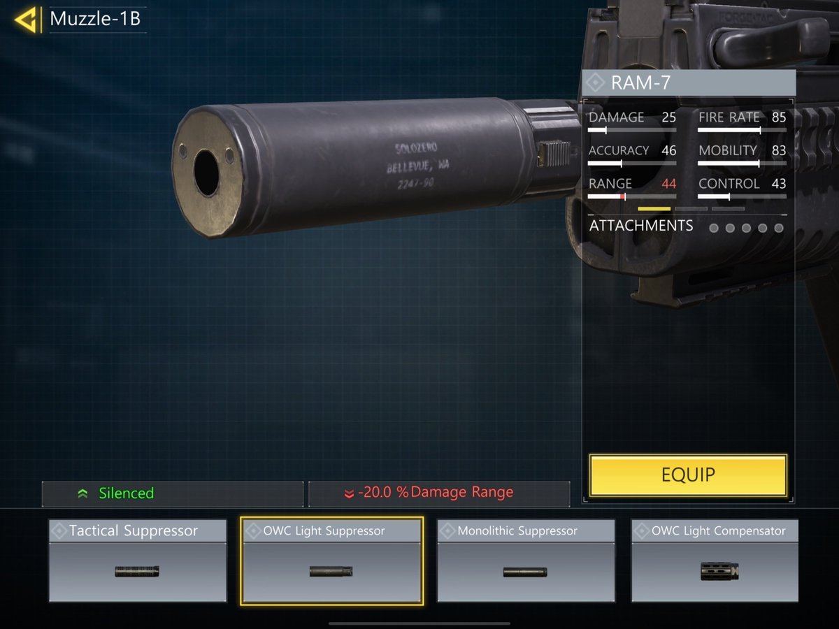 LeakersOnDuty's tweet image. All RAM-7 Attachments 

Muzzles

(1/2)

#callofdutymobile #codm #codmobile