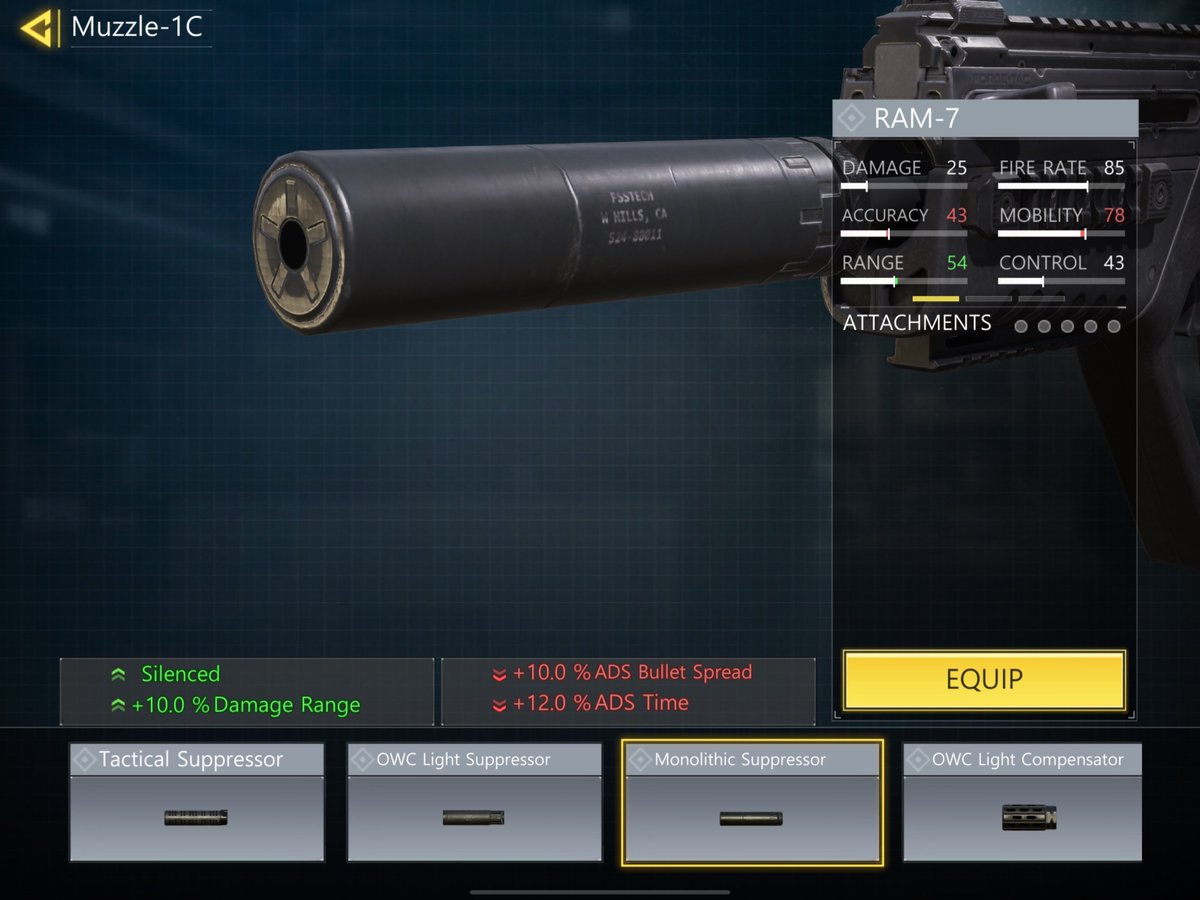 LeakersOnDuty's tweet image. All RAM-7 Attachments 

Muzzles

(1/2)

#callofdutymobile #codm #codmobile