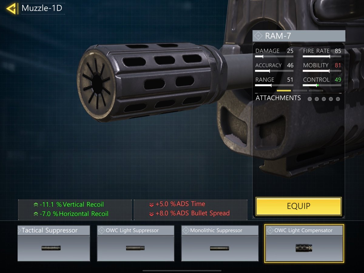 LeakersOnDuty's tweet image. All RAM-7 Attachments 

Muzzles

(1/2)

#callofdutymobile #codm #codmobile