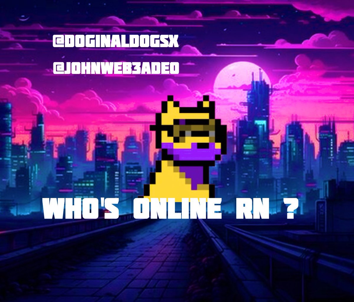 Who's online grinding rn ?

Bullish on Monday night hustlers

If that's you I want to connect 🔌