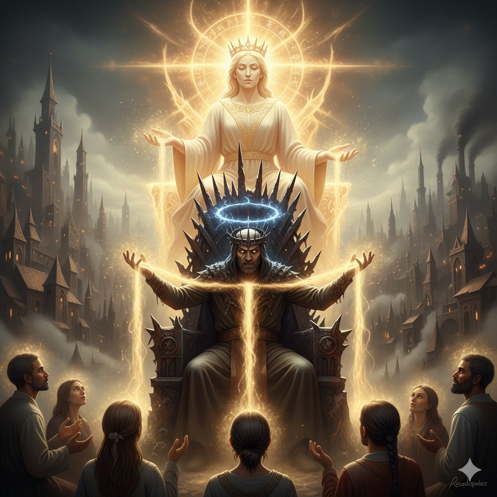 Никогда не унижаться перед смертными, особенно если они себя обожествляют и мнят бессмертными. Унижение перед смертными лишает силы, и делает одним из них.
#духовность #религия
(Женщина вверху, озаренная светом, с открытыми ладонями – это воплощение Божества, символа доброты,