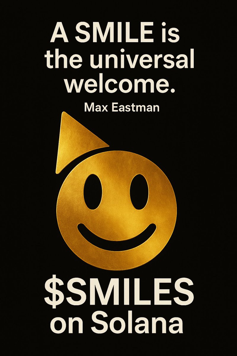 $SMILES on Solana.
No premint, no VC insiders, organic growth, token for <a href="/Emile_ai/">Emile Ai</a> ecosystem