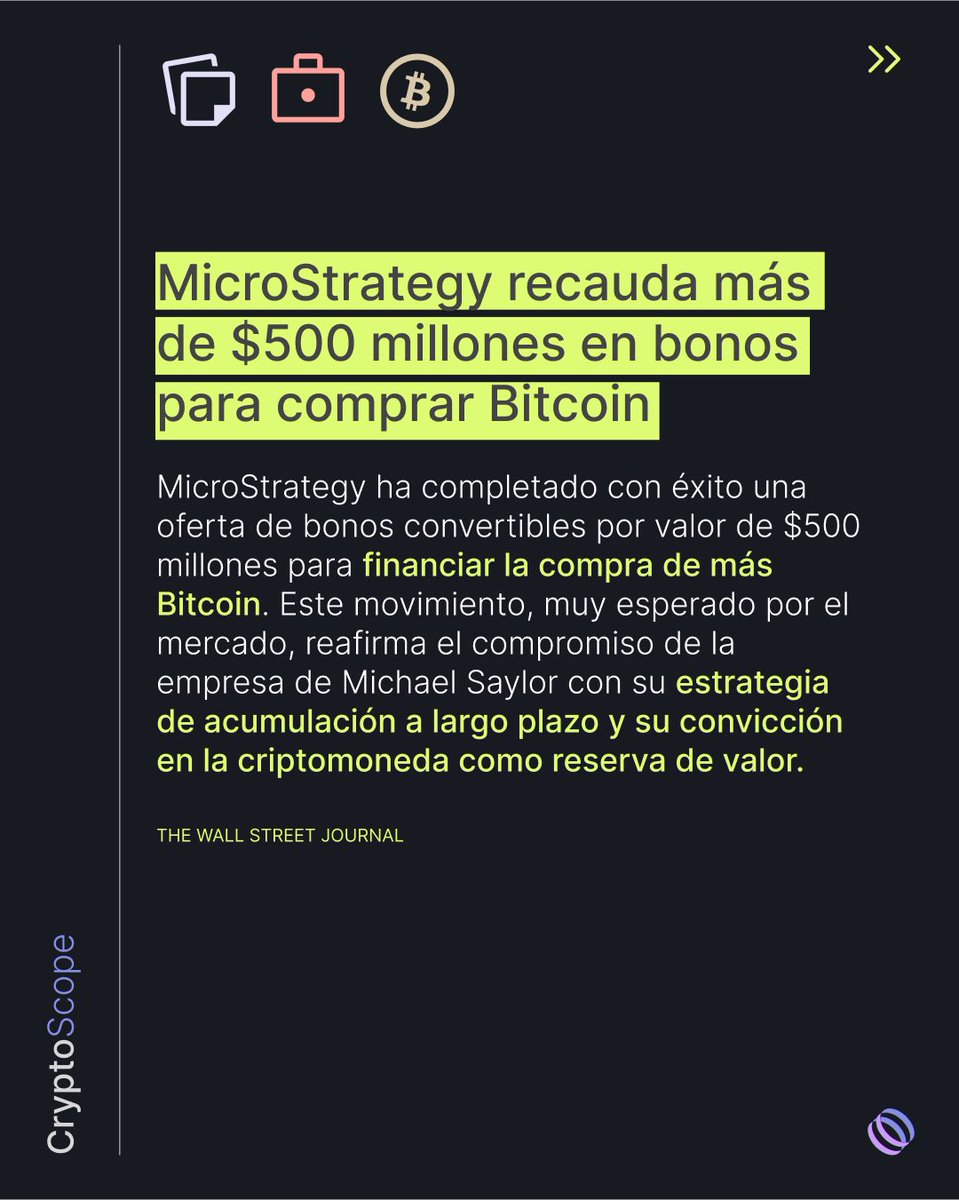 orbi_finance's tweet image. Crypto Scope Weekly 🌍

🏛️ La SEC retrasa su decisión sobre el ETF de Ethereum de Bitwise.

💰 MicroStrategy recauda más de $500 millones en bonos para comprar más Bitcoin.

🇯🇵 Japón apuesta fuerte por Bitcoin, reforzando su papel en el mercado global.