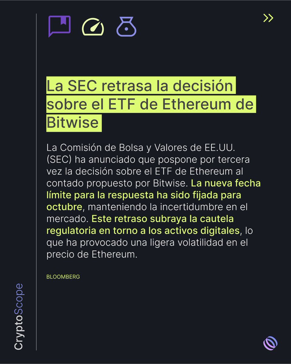 orbi_finance's tweet image. Crypto Scope Weekly 🌍

🏛️ La SEC retrasa su decisión sobre el ETF de Ethereum de Bitwise.

💰 MicroStrategy recauda más de $500 millones en bonos para comprar más Bitcoin.

🇯🇵 Japón apuesta fuerte por Bitcoin, reforzando su papel en el mercado global.