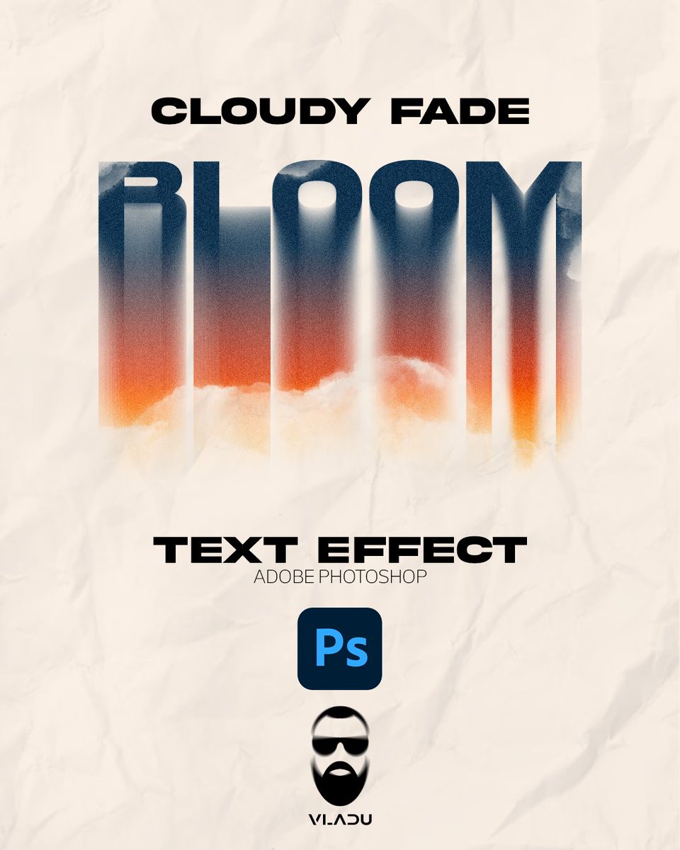 vladu_gfx's tweet image. ☁️✨ Give your words a dreamy vibe!
New tutorial: Cloudy Fade Text Effect in Photoshop 🌫️🎨
Watch the full step-by-step on Instagram 👉 vladu.gfx
#PhotoshopTutorial #DesignTips #GraphicDesign