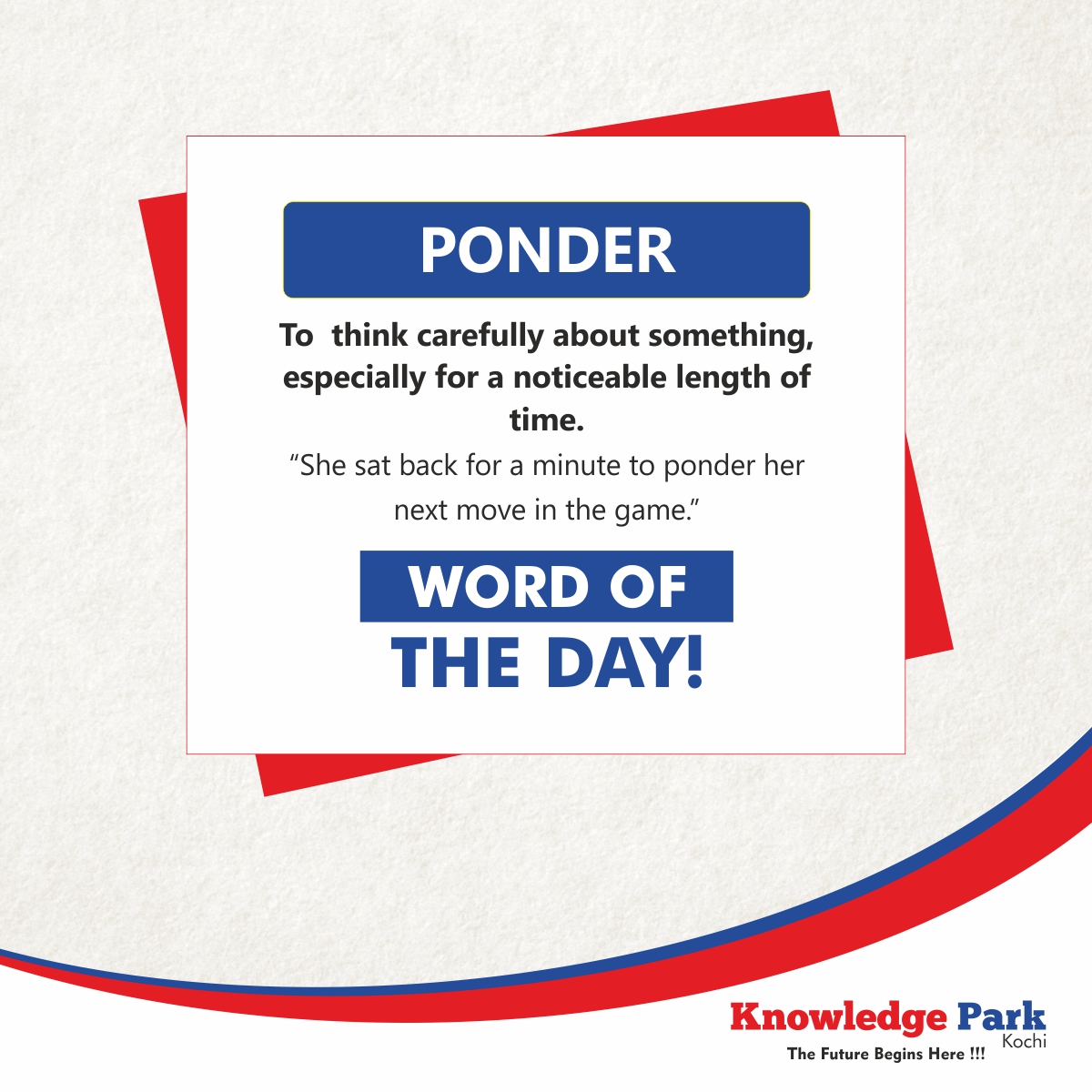 Knowledgepark5's tweet image. Word of the day !

#KnowledgePark #wordoftheday #students #learning #vocabulary #words