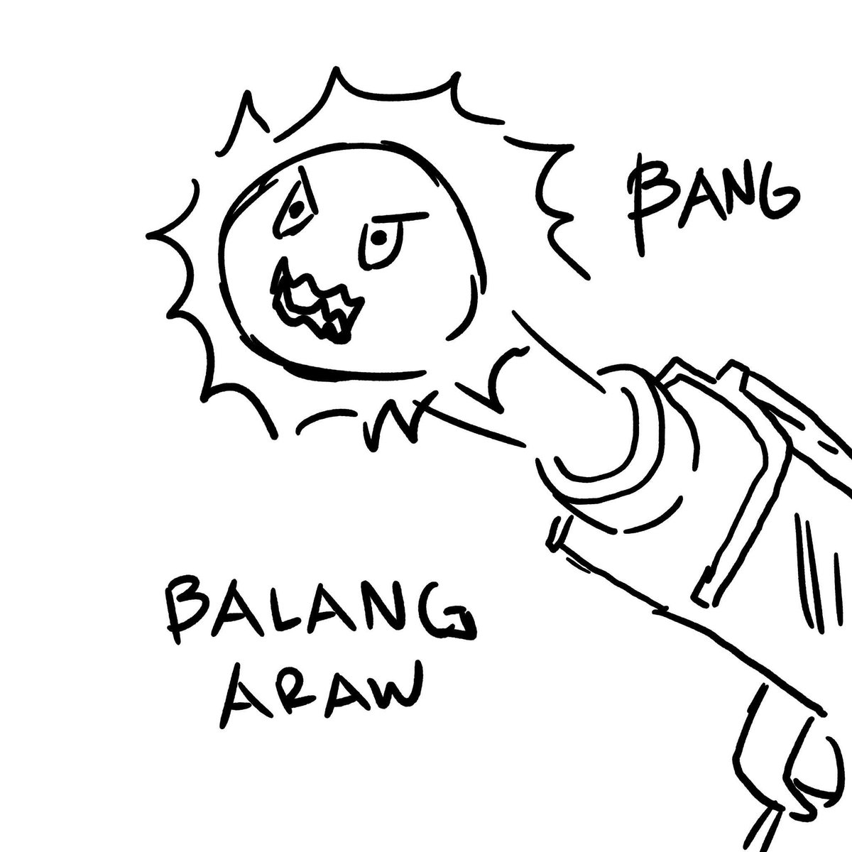 EssThatYou's tweet image. Pinoys: Balang Araw or Some day
English: Bullet Sun