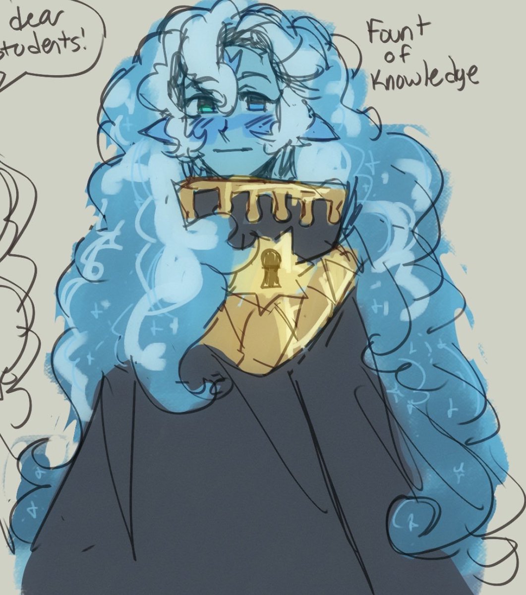 Perhaps, before his corruption, The Fount had soft, fluffy hair. Children would often compare it to the soft wool of a lamb.

#shadowmilkcookie #fountofknowledge