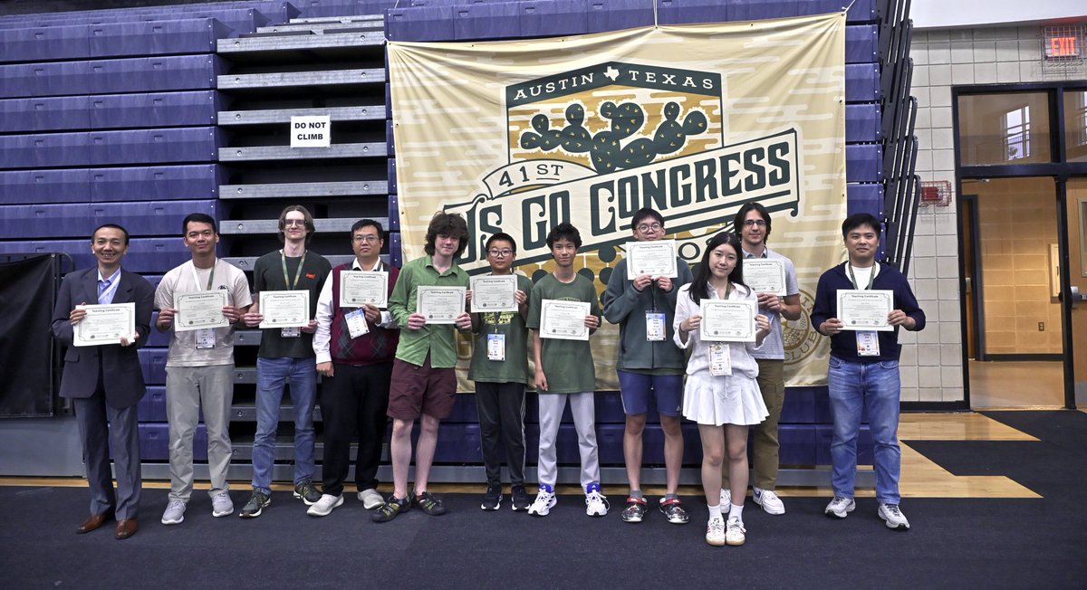 goandmath's tweet image. We have 13 new Go game teachers that finished our training course and help to teach beginners, including students in classrooms.