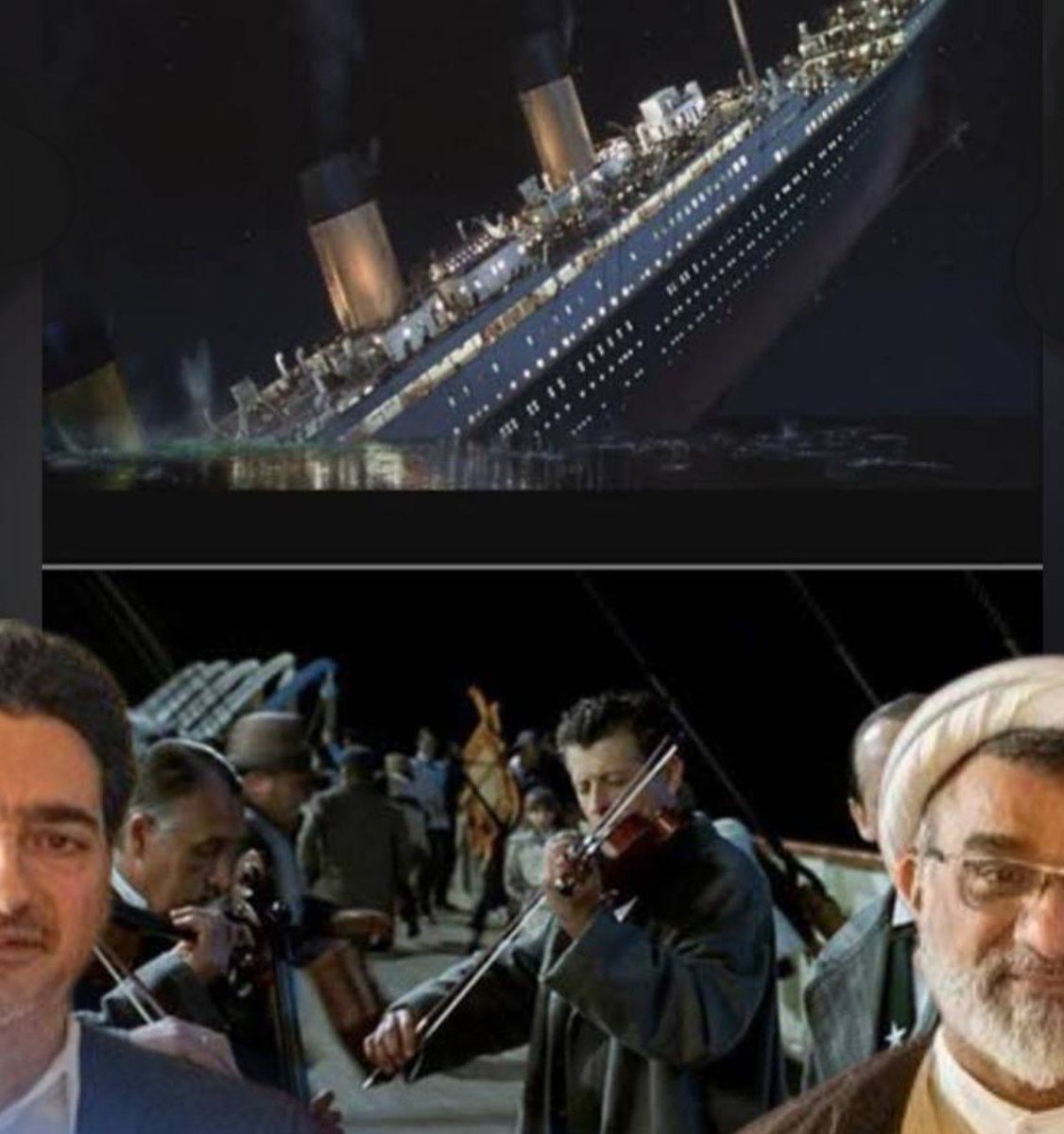 #فکت
#ویژه

💢کنسرت رایگان همایون شجریان در این شرایط ایران،یادآور صحنه ای از فیلم تاریخی“تایتانیک” میباشد که در حین غرق شدن کشتی، نوازندگان همچنان روی عرشه ویالون مینواختند! 

🔴در نهایت نوازندگان همراه با کشتی غرق شدند.