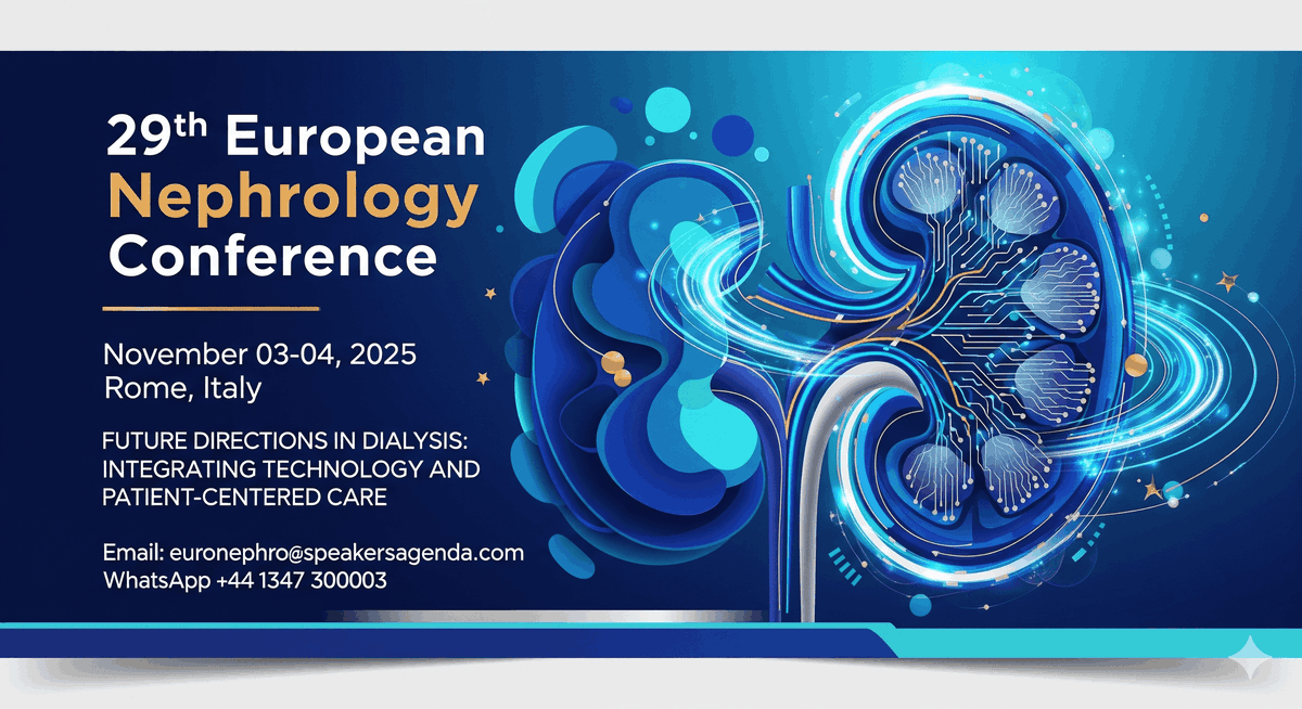 conferenceserie's tweet photo. Join our webinar and register for the 29th European Nephrology Conference in Rome, Italy, on November 03–04, 2025.
Register before August 30, 2025, to get 30% off your early bird registration!
Register here: https://t.co/T1psfc9wbV
#Nephrology #Dialysis #KidneyHealth #RenalCare https://t.co/qhXH4gGERS