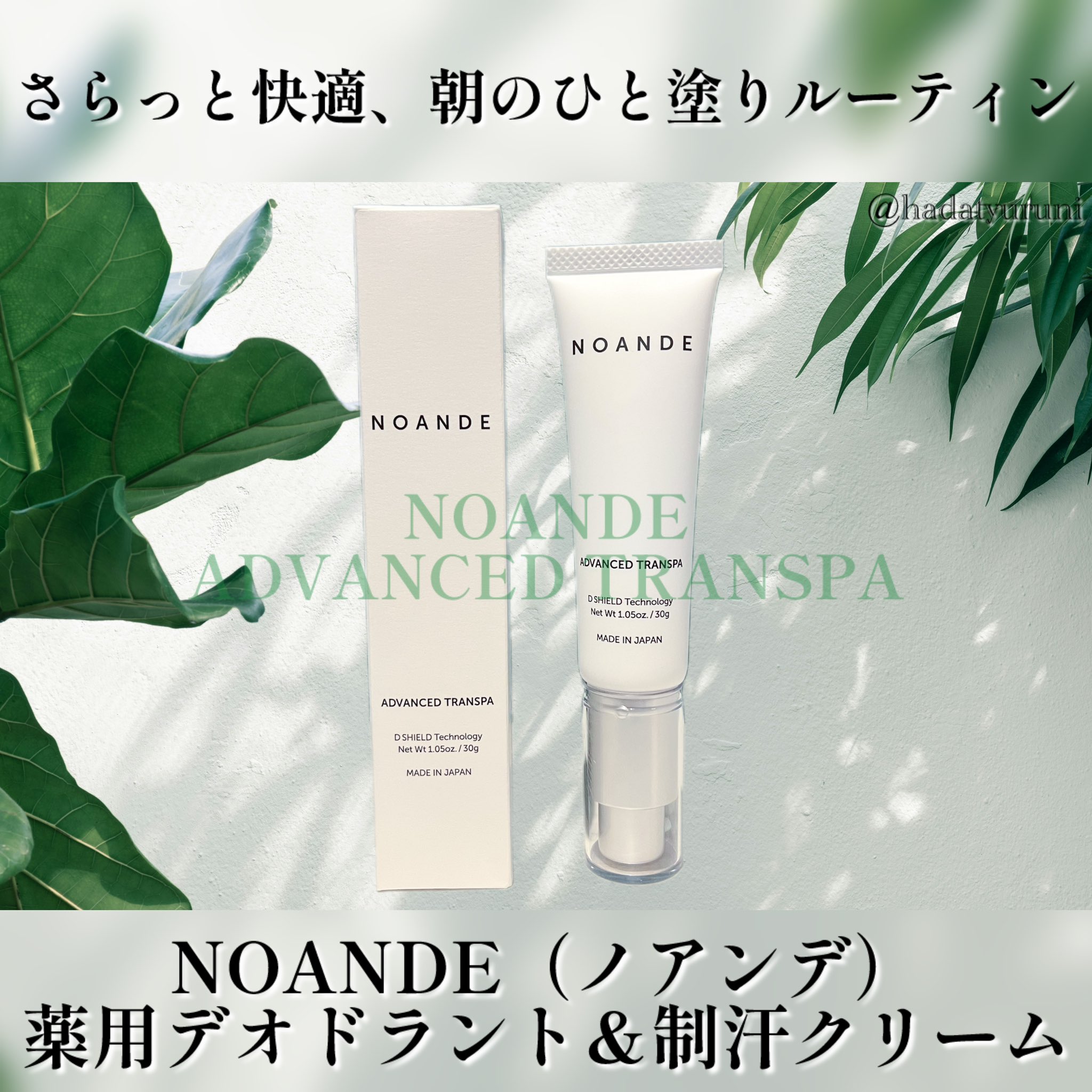 制汗・デオドラント NOANDE ADVANCED TRANSPA 50g Amazon | NOANDE ノアンデ | ワキガ デオドラント クリーム 脇汗