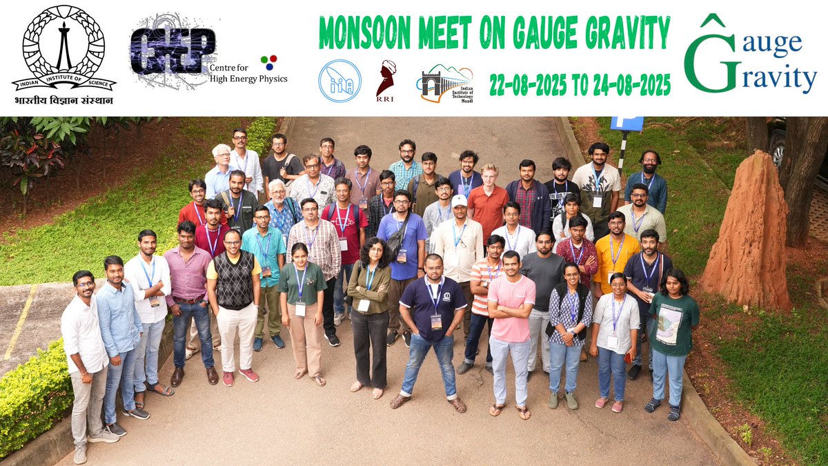gnarain_'s tweet image. Group photo of conference along with the iconic ant-hill located near the physical science division

@CHEP_IISc @iiscbangalore