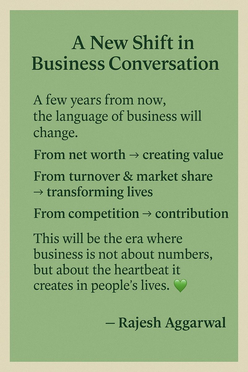 soulfulrajesh's tweet image. #BusinessTransformation
#ValueCreation
#ContributionOverCompetition